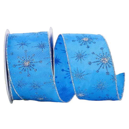 JAM Paper 2.5" x 20yd. Wired Star Burst Glitter Ribbon